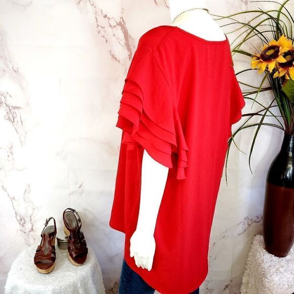 ASOS Umgee adorable layered ruffle sleeve top - Picture 3 of 7